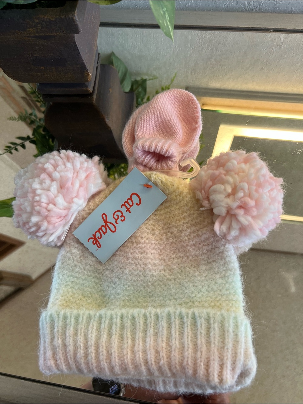 Cute & Cozy Pastel Pom-Pom Beanie Hat - Cat & Jack